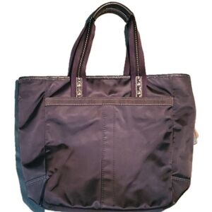 Coach Hampton black satin bag